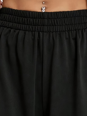 Dockstreet Loose Fit Women White, Black Trousers