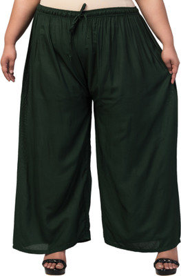 Vizcon Loose Fit Women Green Trousers