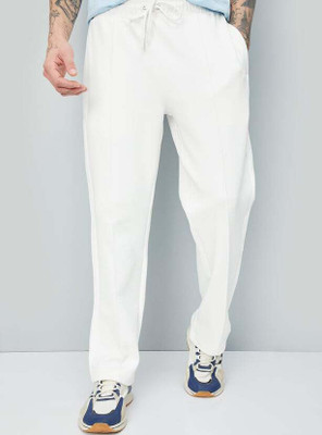 GYMITRY Regular Fit Men White Trousers