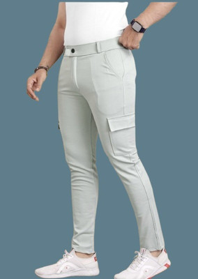 USIGO Comfort Fit Men White Trousers