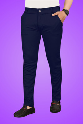 HouseOfComman Regular Fit Men Grey Trousers