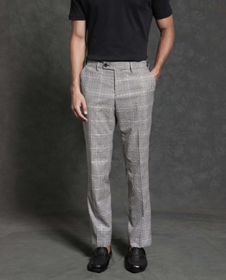 RARE RABBIT Regular Fit Men Grey Trousers