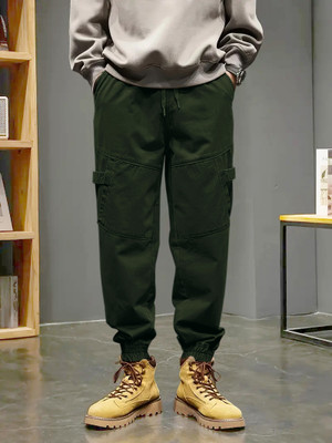 Rawlane Regular Fit Men Green Trousers