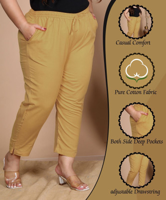 Prin Fashion House Regular Fit Women Beige Trousers