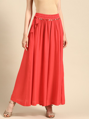 TAG-7 Flared Women Orange Trousers