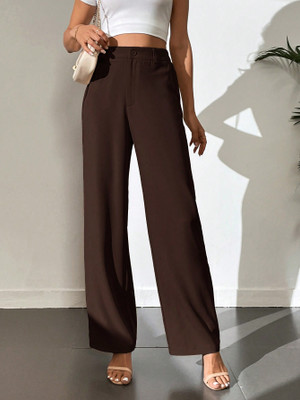 NUCOUTHS Regular Fit Women Brown Trousers