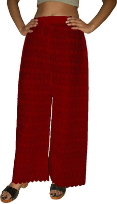 GORIYA Regular Fit Women Maroon Trousers
