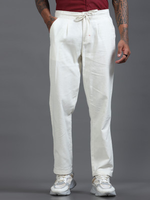 Roadster Relaxed Men White Trousers