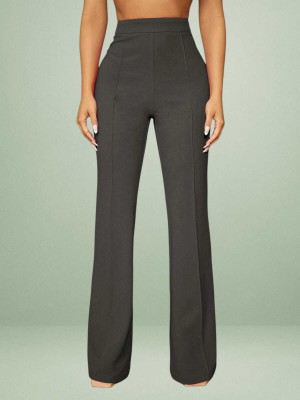 HouseOfCommon Comfort Fit Women Grey Trousers