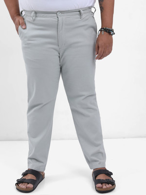 HIGHLANDER Plus Size Regular Fit Men Light Green Trousers