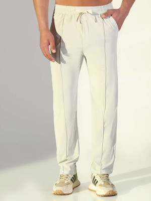 SHOWOFFFF Straight Fit Men Cream Trousers