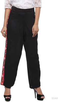 Cloth Stories Regular Fit Women Black Trousers