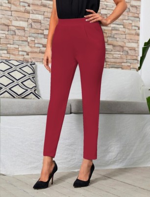 Dream Beauty Fashion Regular Fit Women Maroon Trousers