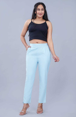 Trishikha Regular Fit Women Light Blue Trousers