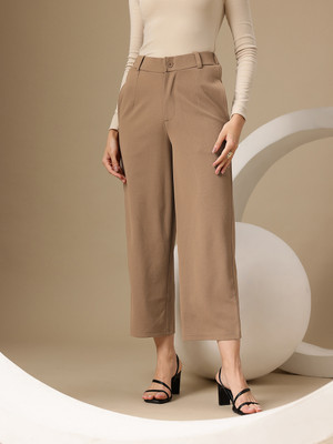 CHEMISTRY Regular Fit Women Beige Trousers