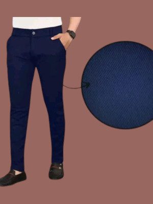 Advikfashion Slim Fit Men Blue Trousers