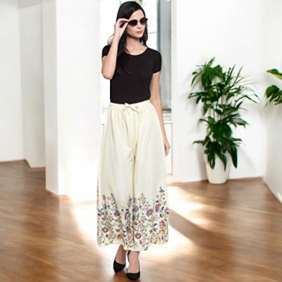 Synthify Flared Women Multicolor Trousers