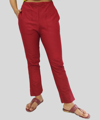 Artisan Gory Regular Fit Women Maroon Trousers