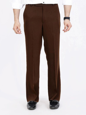 Dizaro Comfort Fit, Loose Fit Men Brown Trousers