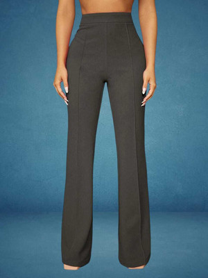 lookskky Loose Fit Women Grey Trousers