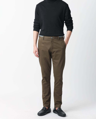 RARE RABBIT Slim Fit Men Green Trousers