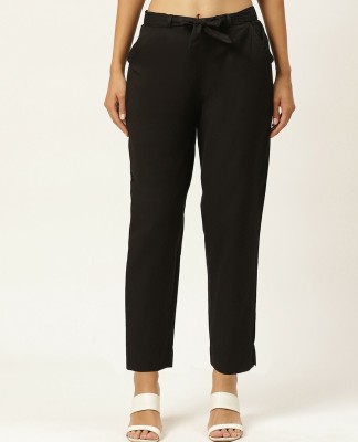 VYMO Regular Fit Women Black Trousers