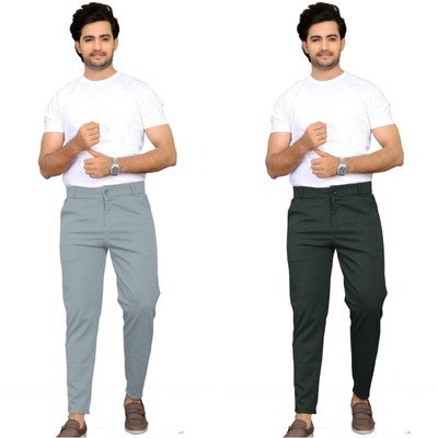 geetafashion Regular Fit Men Grey Trousers