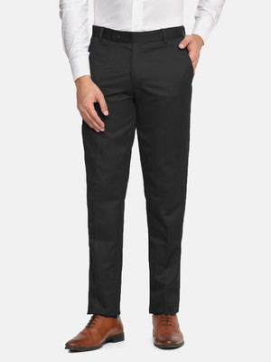 MANCREW Regular Fit Men Black Trousers