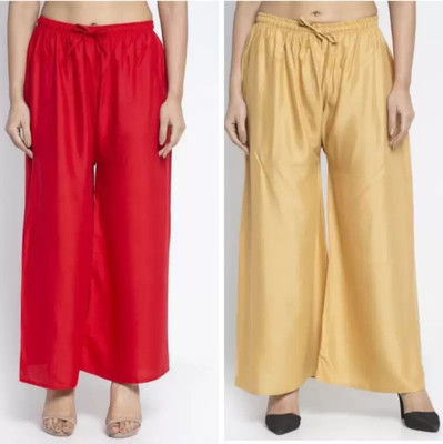 HouseOfCommon Comfort Fit Women Red Trousers