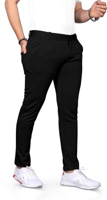 GAUMUKHI CREATION Slim Fit Men Black Trousers