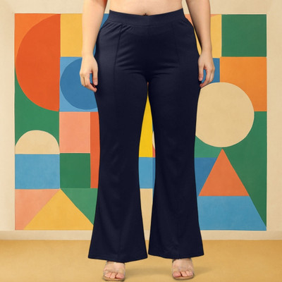 nitafashion Loose Fit Women Dark Blue Trousers