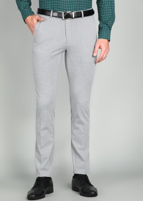 PETER ENGLAND Slim Fit Men Grey Trousers