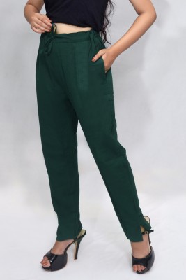 Anganzone Regular Fit Women Dark Green Trousers