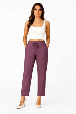 Lexie Straight Fit Women Purple Trousers