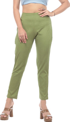 TRUELADY Regular Fit Women Green Trousers