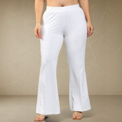 Squadfashion Loose Fit Women White Trousers