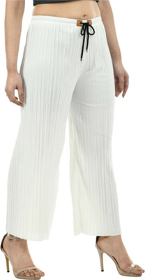 Zakir fashion Relaxed Women White Trousers