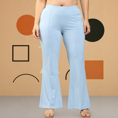 HouseOfCommon Loose Fit Women Light Blue Trousers