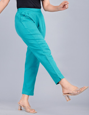Mirayya Regular Fit Women Green Trousers