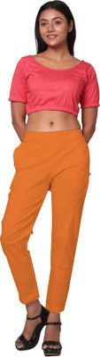 Kapok Gold Relaxed Women Yellow Trousers