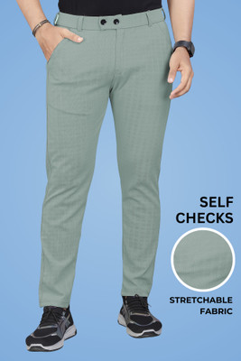 GIBBONTE Regular Fit Men Light Green Trousers