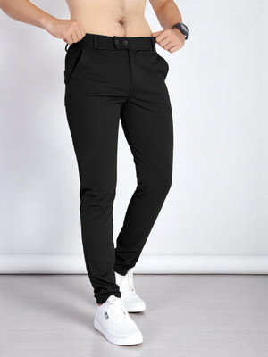 METRONAUT Slim Fit Men Black Trousers