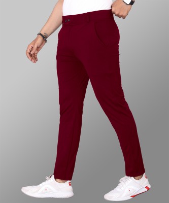 Shine N Show Regular Fit Men Maroon Trousers