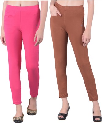 Comfort Lady Relaxed Women Pink, Brown Trousers