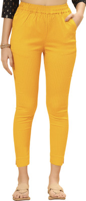 Bottoms.love Regular Fit Women Yellow Trousers