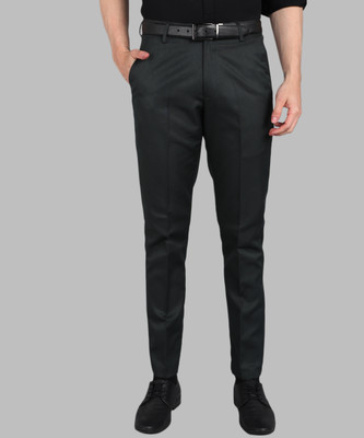 PROVOGUE Slim Fit Men Dark Green Trousers