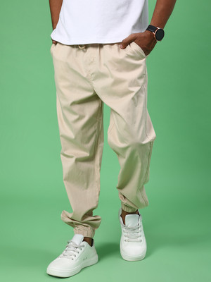 V-MART Regular Fit Men Beige Trousers