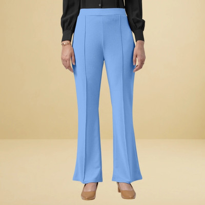 Anitafashion Loose Fit Women Light Blue Trousers