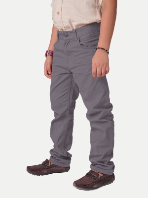 RADRIX Regular Fit Boys Grey Trousers