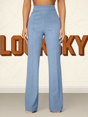 nitafashion Comfort Fit, Regular Fit Women Light Blue Trousers